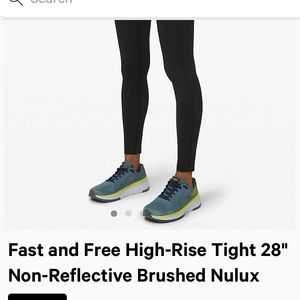 Lululemon Fast & Free High Rise Leggings